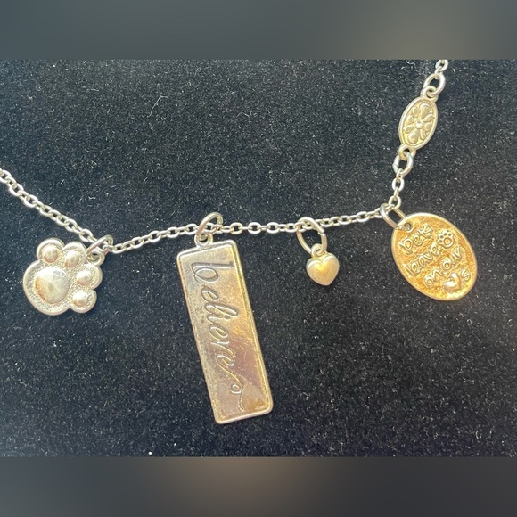 Inspirational Charm Necklace - Silver - Picture 3 of 4